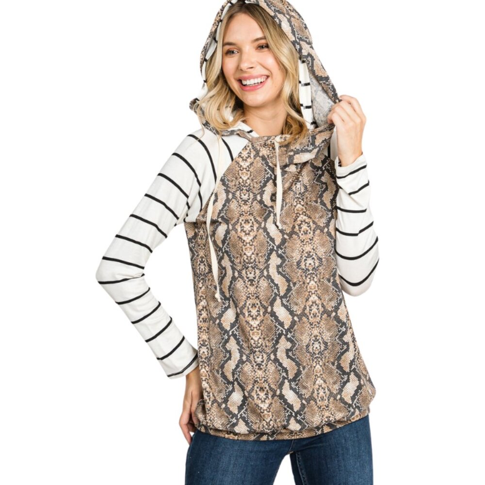 Snakeskin Hoodie by Cream N Sugar